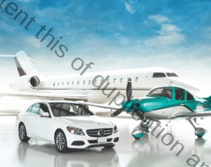 Two planes and a Mercedes