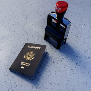passport and stamp